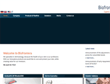 Tablet Screenshot of biofrontera.com